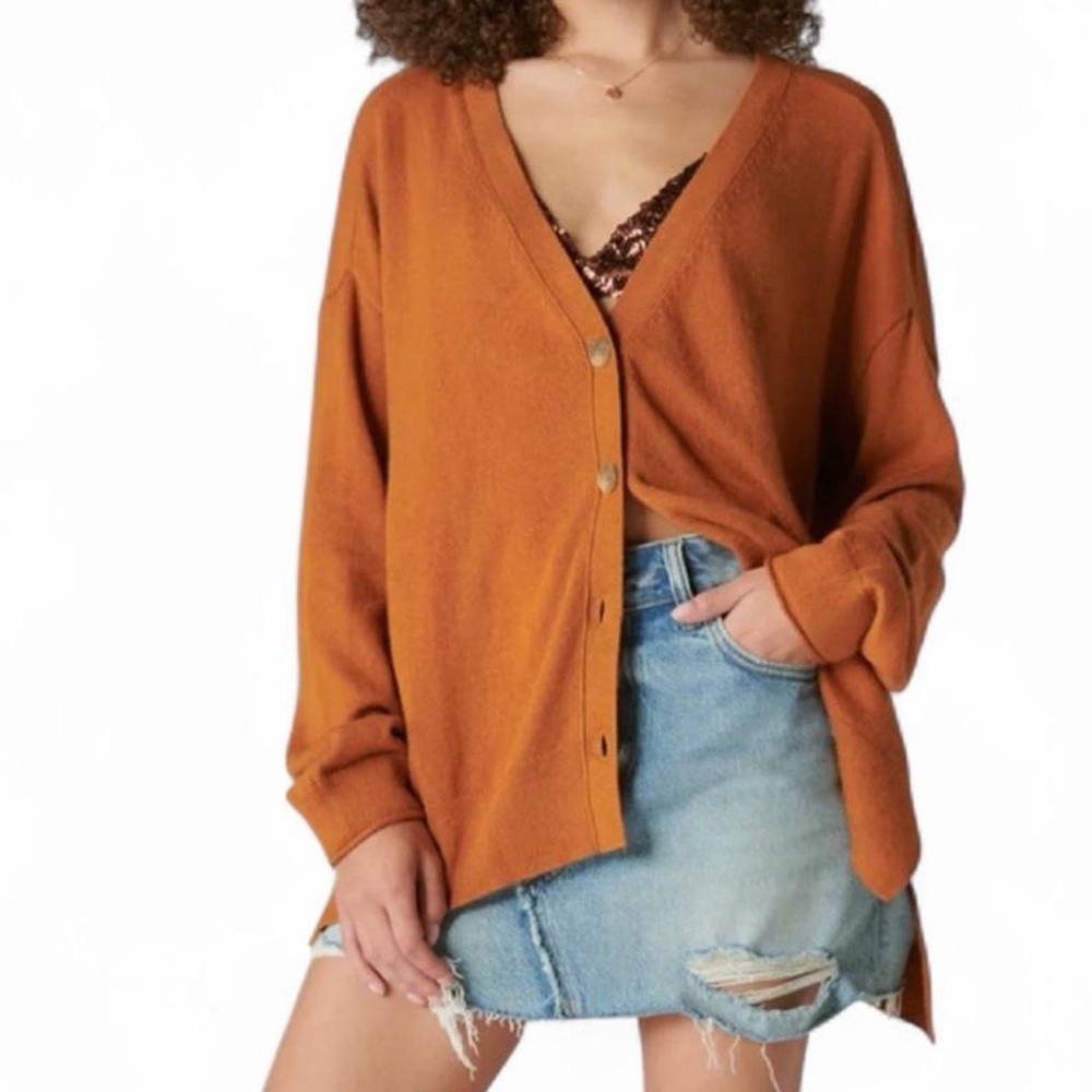 Cloud Soft Relaxed Cardigan 
Lucky Brand glazed Ginger cardigan Size L